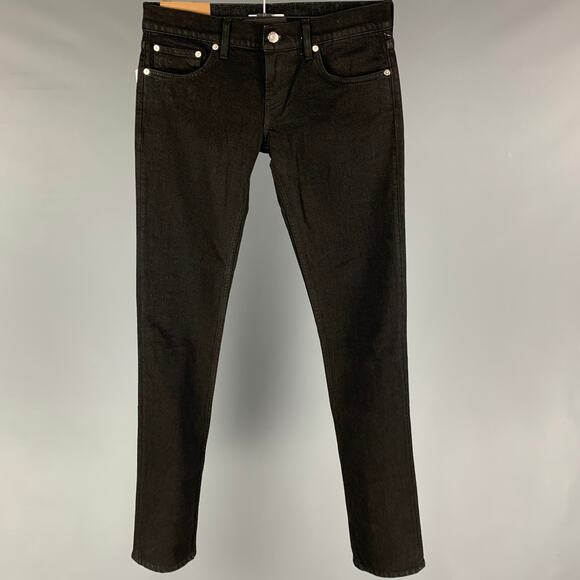 HELMUT LANG Size 27 Black Cotton Femme Lo Cigarette Jeans - Picture 1 of 5